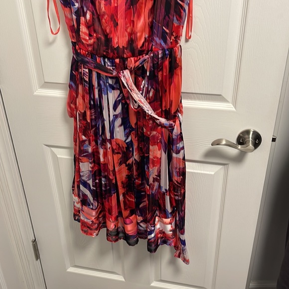 Size 12 Floral Dress with Pockets and Removable Belt - Picture 2 of 4